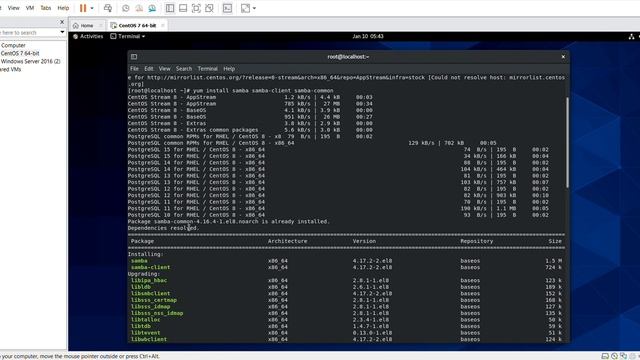 របៀបតម្លើង Samba | How to install Samba on Linux cenOS смотреть онлайн