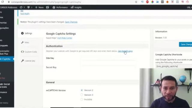 Como inserir reCAPTCHA no WordPress Contact Form 7 смотреть онлайн