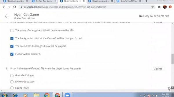 Coursera || Developing Android Apps With App Inventors || Week 12 || Quiz || Answers