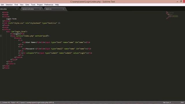 login form on php and mysql смотреть онлайн
