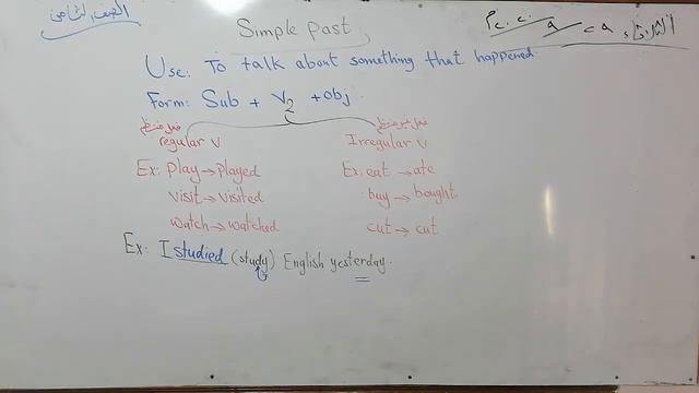 الصف الثامن.. اللغة الإنجليزية.. شرح قاعدة simple past... فرع حكما смотреть онлайн