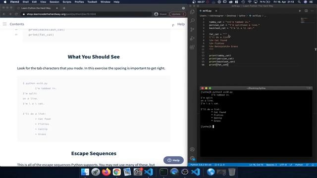 Learn Python3 The Hard Way Exercise 10 What was that смотреть онлайн