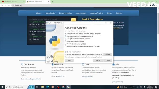 How to Install Python 3.11.2 on Windows 10 |11 + "HELLOWORLD PROGRAM" |Complete Guide смотреть онлайн