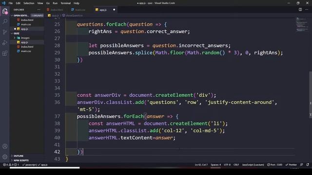 JavaScript Fetch API Project | Quiz App Using Fetch API | JavaScript Project | JavaScript Tutorial смотреть онлайн