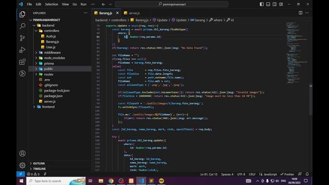 MEMBUAT SISTEM PEMINJAMAN BARANG REACT JS & NODE JS MYSQL - CRUD DATA BARANG BACKEND смотреть онлайн