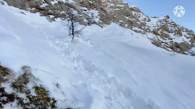 Мороз и солнце! Холодный кулуар, Чатыр-Даг, Крым. 17.02.2021 смотреть онлайн