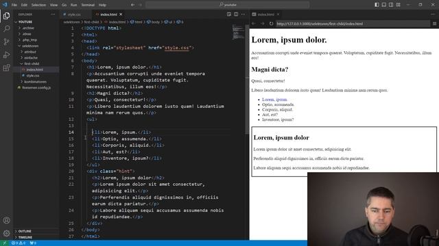 CSS first-child, last-child, first-of-type & last-of-type | CSS Tutorial, Deutsch смотреть онлайн