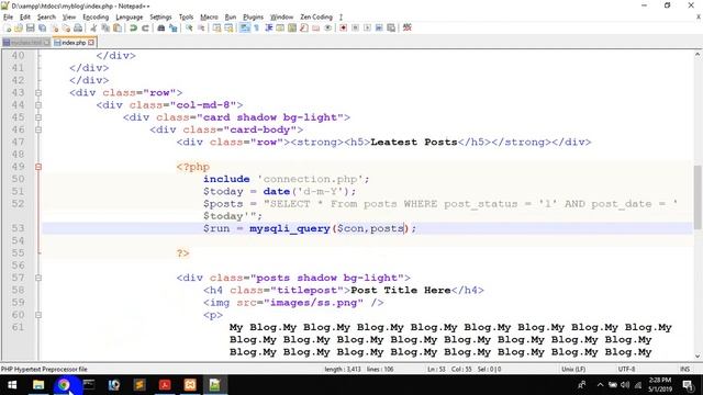 Project With PHP | Show Post To Front End | Part - 15 смотреть онлайн
