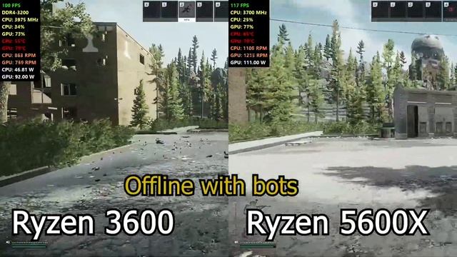 Ryzen 3600 Vs 5600X On Tarkov