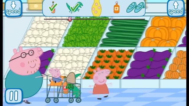 Peppa Pig In The Supermarket Свинка Пеппа в супермаркете играем вместе с Best Kids Apps обзор игры