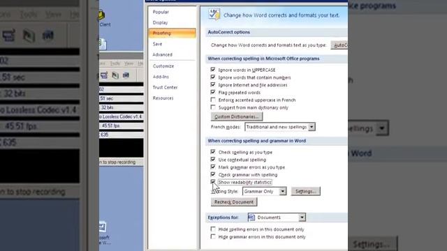 Readability Statistics in Word 2007.avi смотреть онлайн