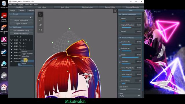 VRoid Tutorial: How to mirror already placed hairstrands/objects смотреть онлайн