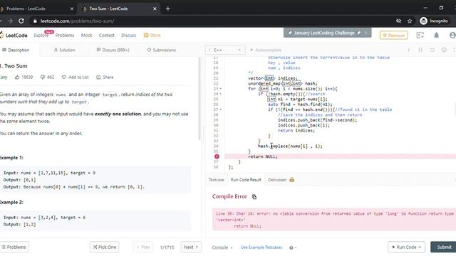 Two Sum Interview Question in C++ (part 4) смотреть онлайн