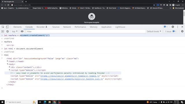 29. createElement method for creating the HTML Element - DOM смотреть онлайн