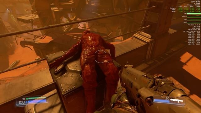 MSI GeForce GTX 1080 | DOOM test | 1440p max settings VSync off смотреть онлайн