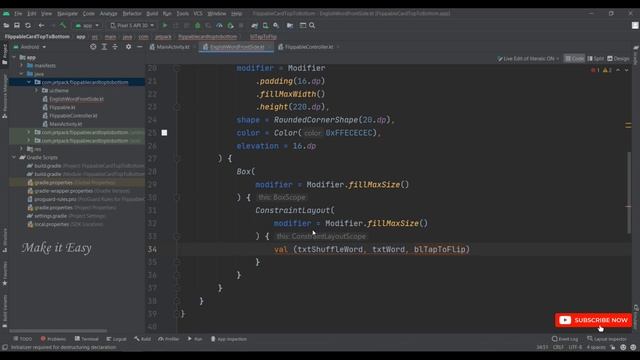 How to Implement Flippable Card in Jetpack Compose | Android | Kotlin | Make it Easy смотреть онлайн