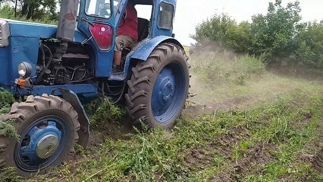 Т-40 косе саморобною косілкою