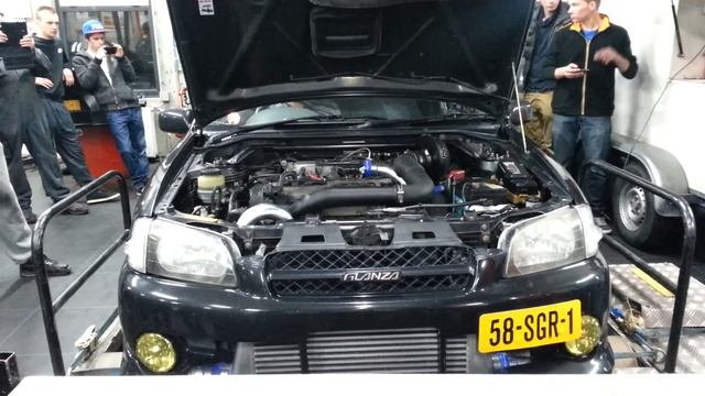 Toyota Starlet Glanza 1.3 turbo dyno run смотреть онлайн
