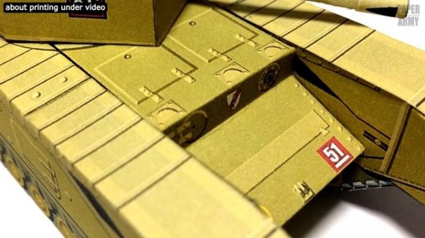 Paper tank easy model Churchill WW2, DIY papercraft tank or cardboard tank model