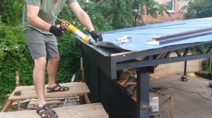 Навес для двух машин своими руками.