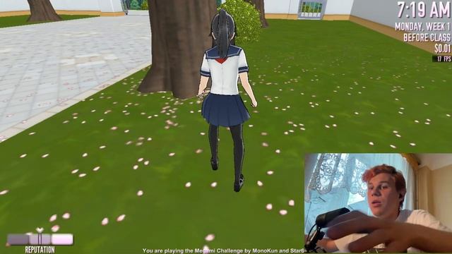 Толпа Мегами гоняется за мной Yandere Simulator / Яндере Симулятор Megami Challenge смотреть онлайн