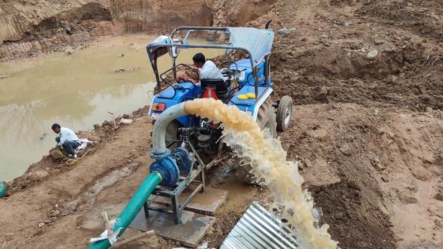 Borewell Water Pump in Tractor Pto - 40 HP Water Pump Fitting With Tractor | Borewell motor смотреть онлайн