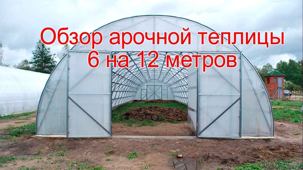 Обзор арочной теплицы 6 на 12 метров смотреть онлайн