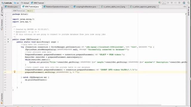 how to insert into database in java jdbc смотреть онлайн