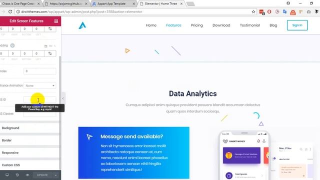 How to link one-page menu item with a specific section with Elementor page builder. смотреть онлайн