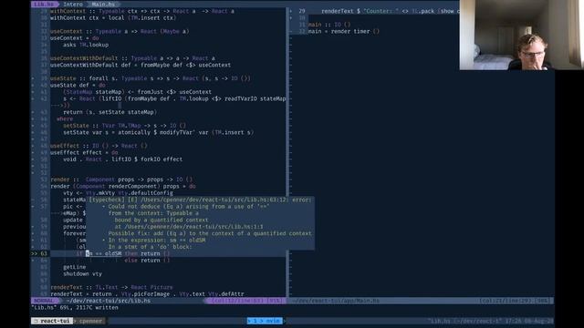 Designing a React Hooks style TUI lib from scratch смотреть онлайн