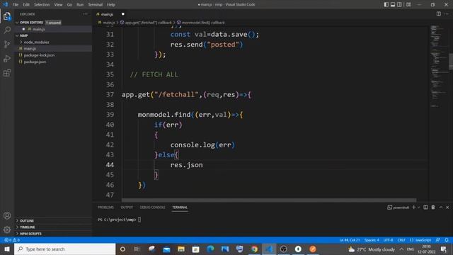 Fetch all data from Mongodb database using Express Node js and Postman tutorial смотреть онлайн