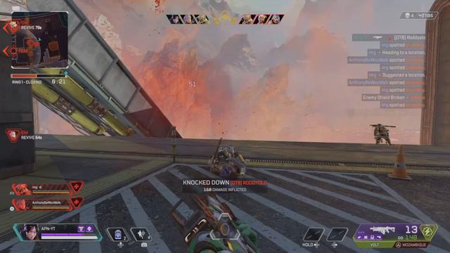 Apex Legends Wrath triple kill with Volt смотреть онлайн