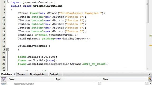 Java Programming Tutorial -GridBagLayout-5- double[] rowWeights смотреть онлайн
