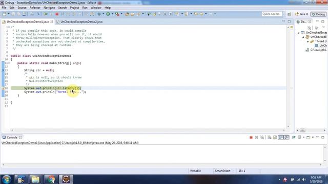 Java unchecked exception(NullPointerException and NumberFormatException) смотреть онлайн