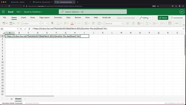 Excel Online Link to Other Workbooks (Files, Spreadsheets) - OneDrive смотреть онлайн