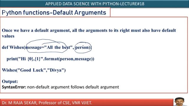 Function Arguments LEC18 смотреть онлайн