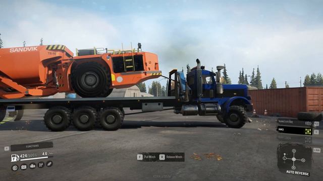 SnowRunner - Heavy Carrier Towing Underground Mining Dump Truck - Offroad Transport Sandvik TH545i смотреть онлайн