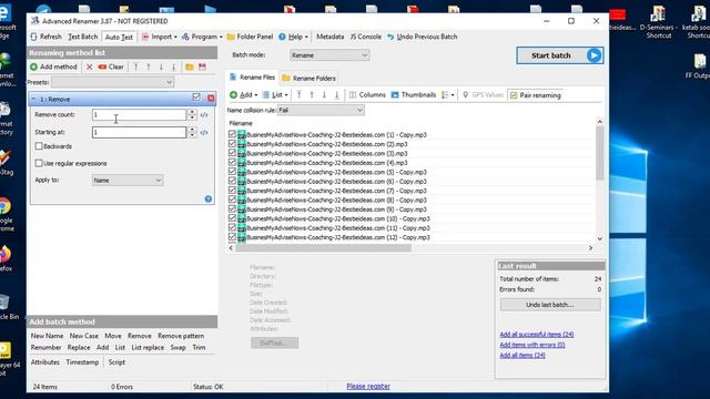 How To Add/Remove/Replace/ a prefix to multiple filenames using Advanced Renamer | Windows смотреть онлайн