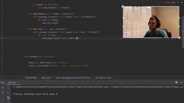 DearPyGui Example: Smart Table using managed columns смотреть онлайн