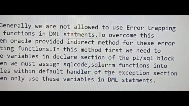 Error trapping functions in Oracle Pl-SQL @shaikmdraffi88 смотреть онлайн