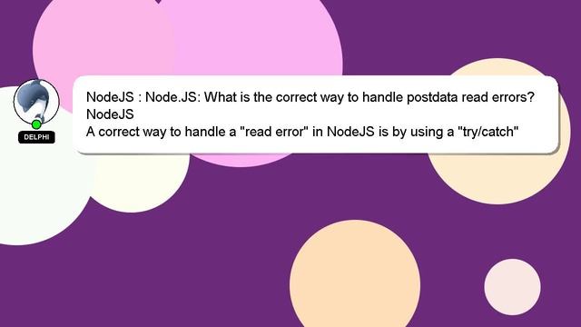 NodeJS : Node.JS: What is the correct way to handle postdata read errors? смотреть онлайн