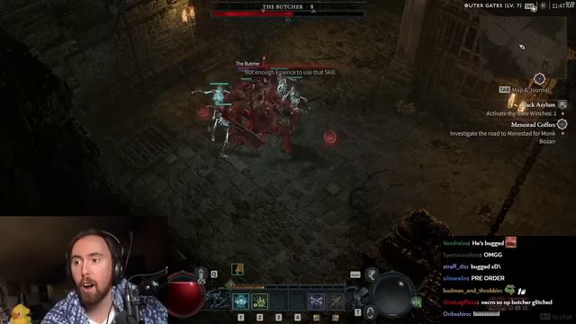 Asmon SOLOS The Butcher in Diablo 4 смотреть онлайн
