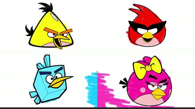 Angry Birds Coloring for Children - ANGRY BIRDS Coloring for Kids смотреть онлайн