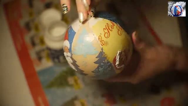 DIY: ёлочный шарик Ручной Работы. Идея декора новогоднего шара своими руками. hand made смотреть онлайн
