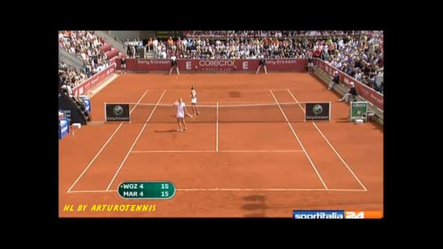 Bastad 2009: Wozniacki vs. Martinez Sanchez (Set 1 HL) смотреть онлайн