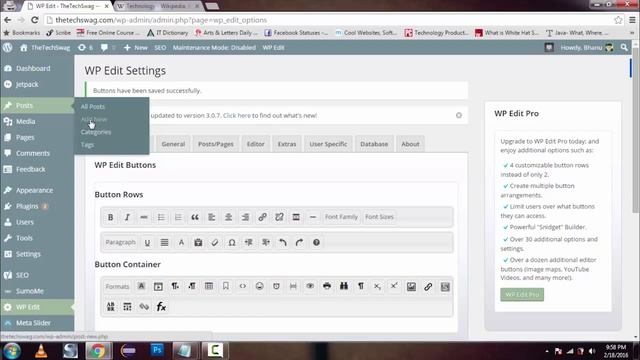 Change Font and Font Size in WordPress using WP Edit Plugin(2016) смотреть онлайн