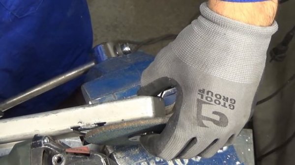 Обработка внутренних швов на нержавейке. Fillet inox weld grinding