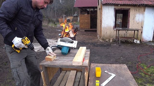 ТОРЦОВОЧНАЯ ПИЛА своими руками | Как сделать торцовку из ручной циркулярки за 10 мин смотреть онлайн