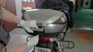 Установка подсветки центрального кофра Yamaha FJR1300 2013