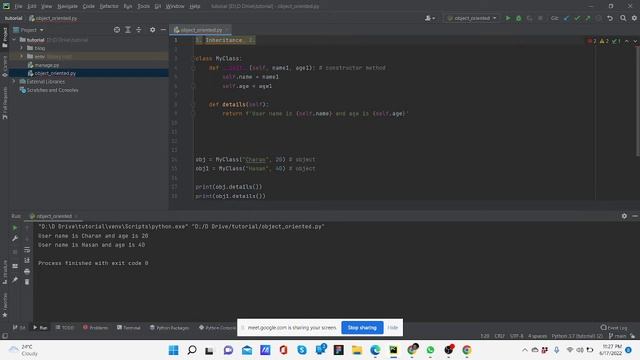 Inheritance details || Objected Oriented Programming in Python #inheritance #python #pythontutoria смотреть онлайн